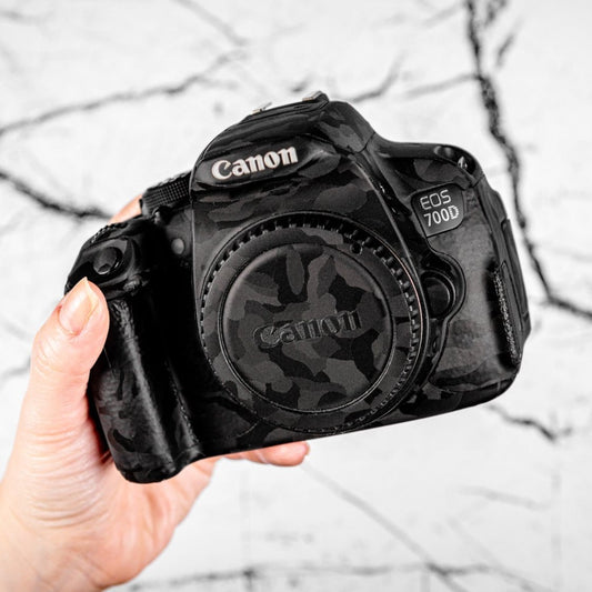 Canon EOS Rebel T5i (EOS 700D / EOS Kiss X7i) Skin Camera Wrap Vinyl Shadow Black camo