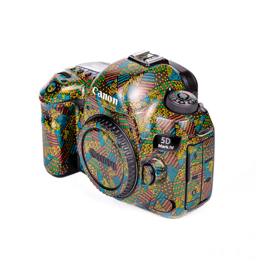 Canon 5D Mark IV, mk4, with a vinyl wrap skin on Tesselation Groove